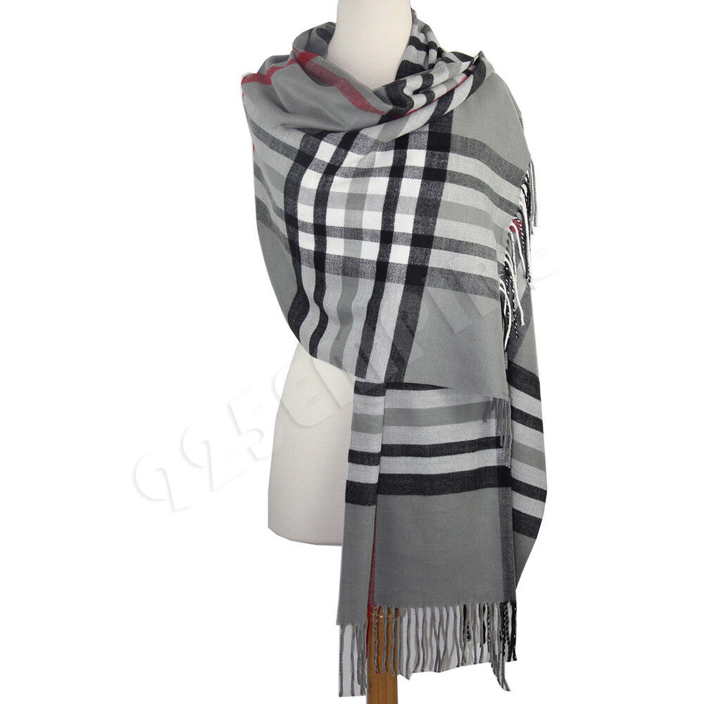 Oversized Plaid Check Blanket Scarves