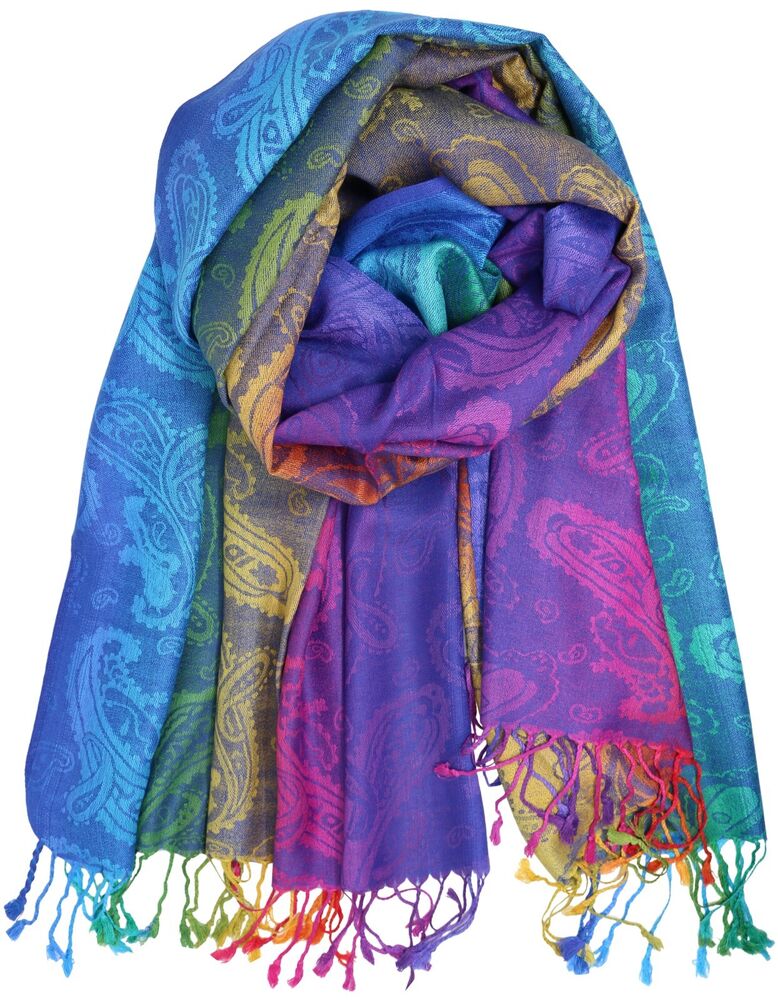 Pashmina Scarf Shawl Rainbow