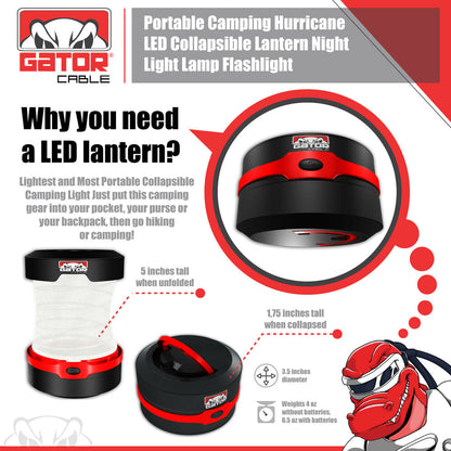 Portable Camping Hurricane LED Light
