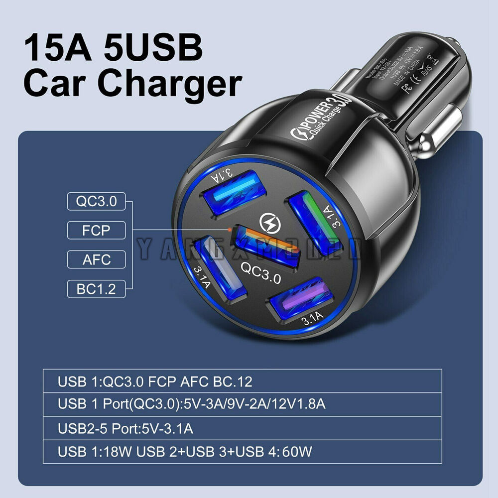 QC 5 USB Car Charger