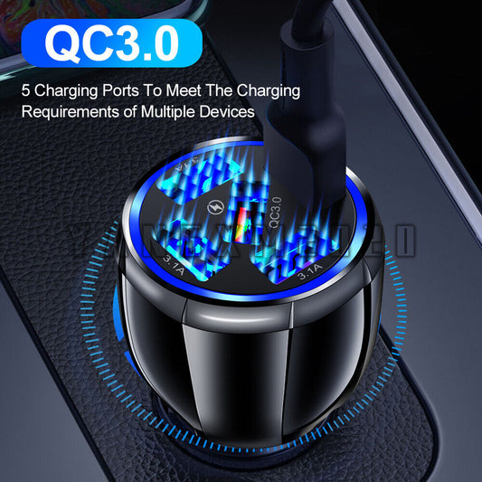 QC 5 USB Car Charger