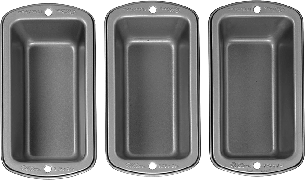 Recipe Right Non-Stick Mini Loaf Pan Set, 3-Piece, Steel