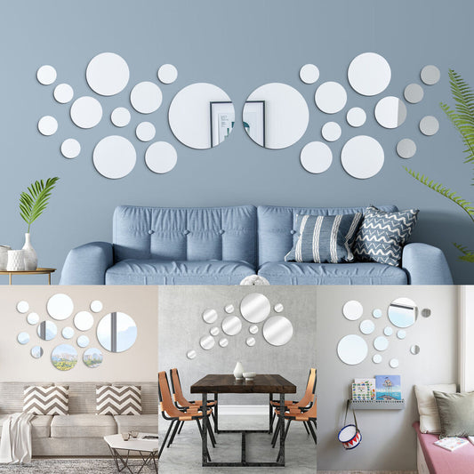 Removable 3D Crystal Mirror Wall Stickers