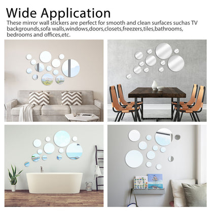 Removable 3D Crystal Mirror Wall Stickers