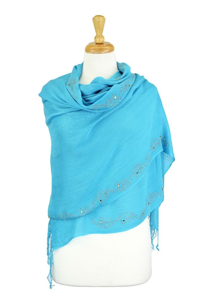 Rhinestone Shawls and Wraps Shiny Scarf