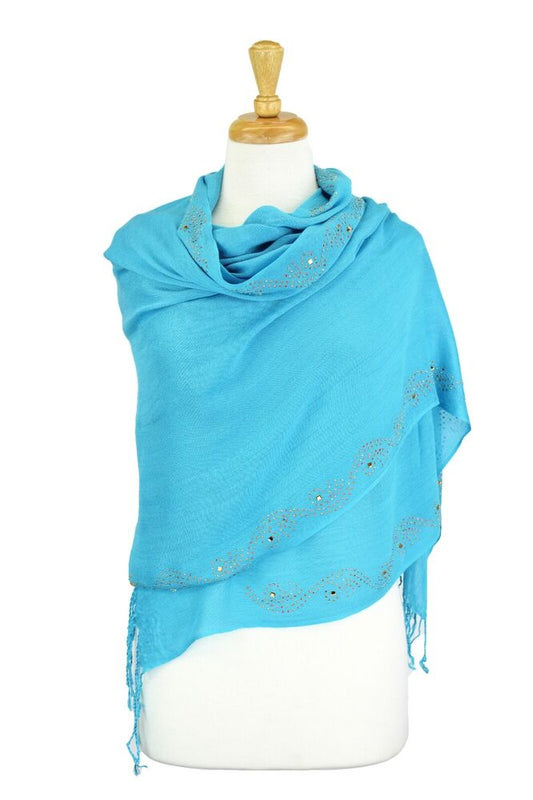 Rhinestone Shawls and Wraps Shiny Scarf