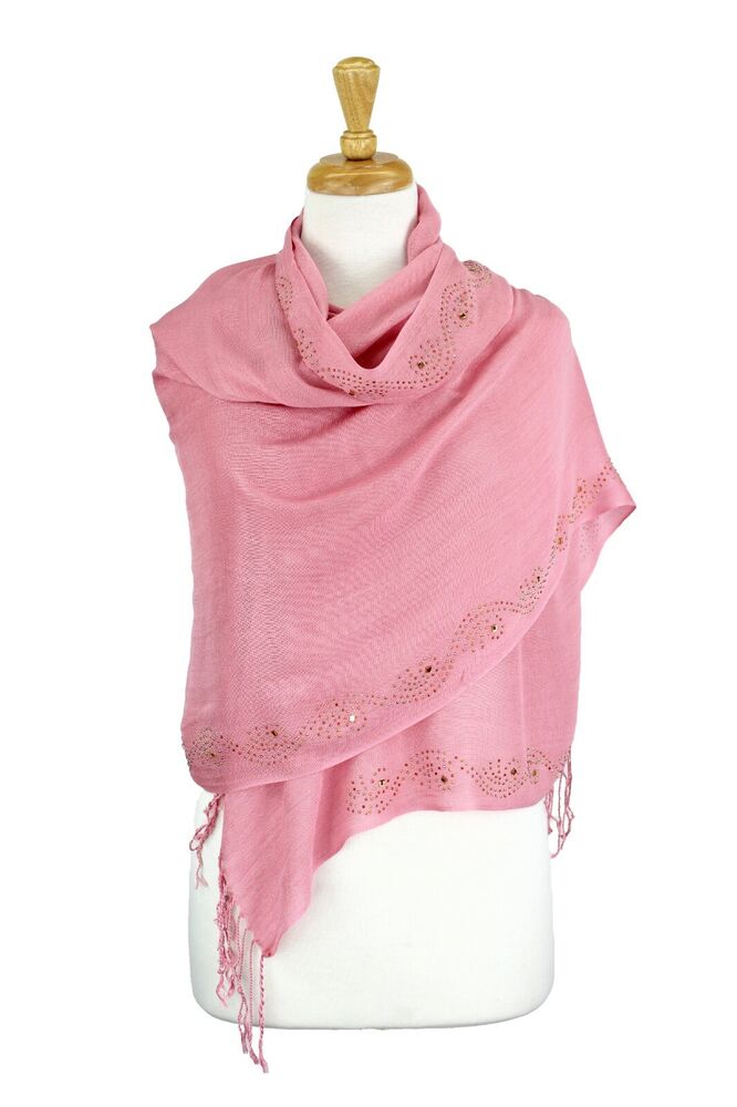 Rhinestone Shawls and Wraps Shiny Scarf