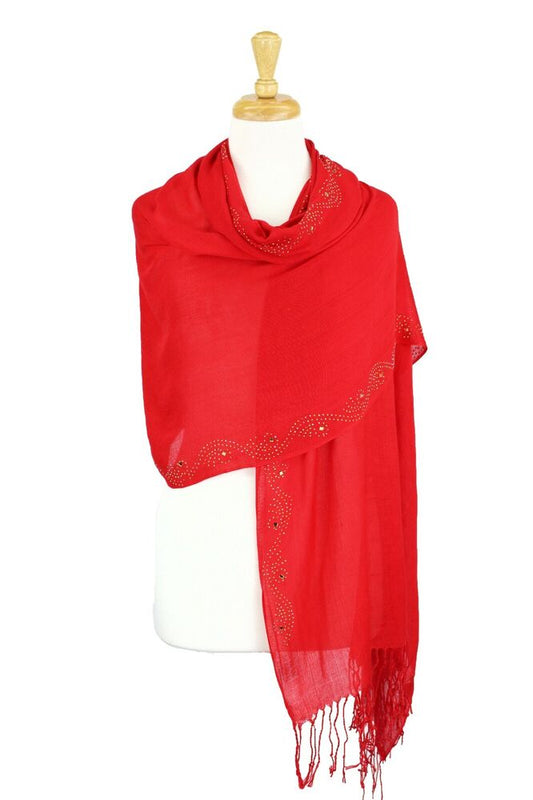 Rhinestone Shawls and Wraps Shiny Scarf