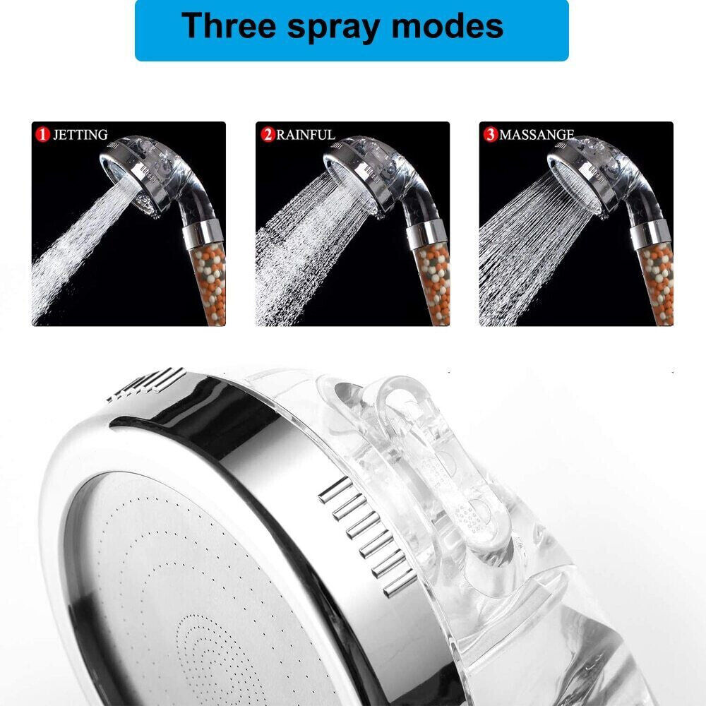 3 Settings Spray Handheld Shower heads with hose 5 Ft