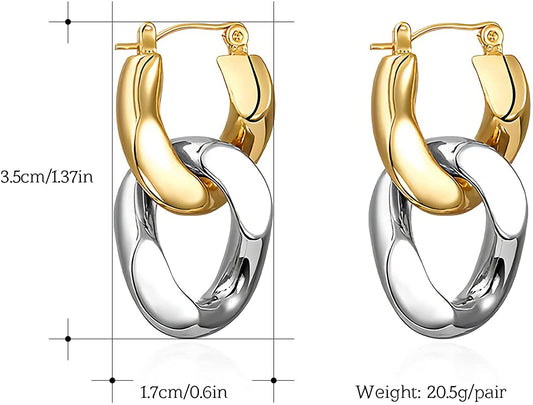 Sloong 14k Gold Plated Chunky Earring