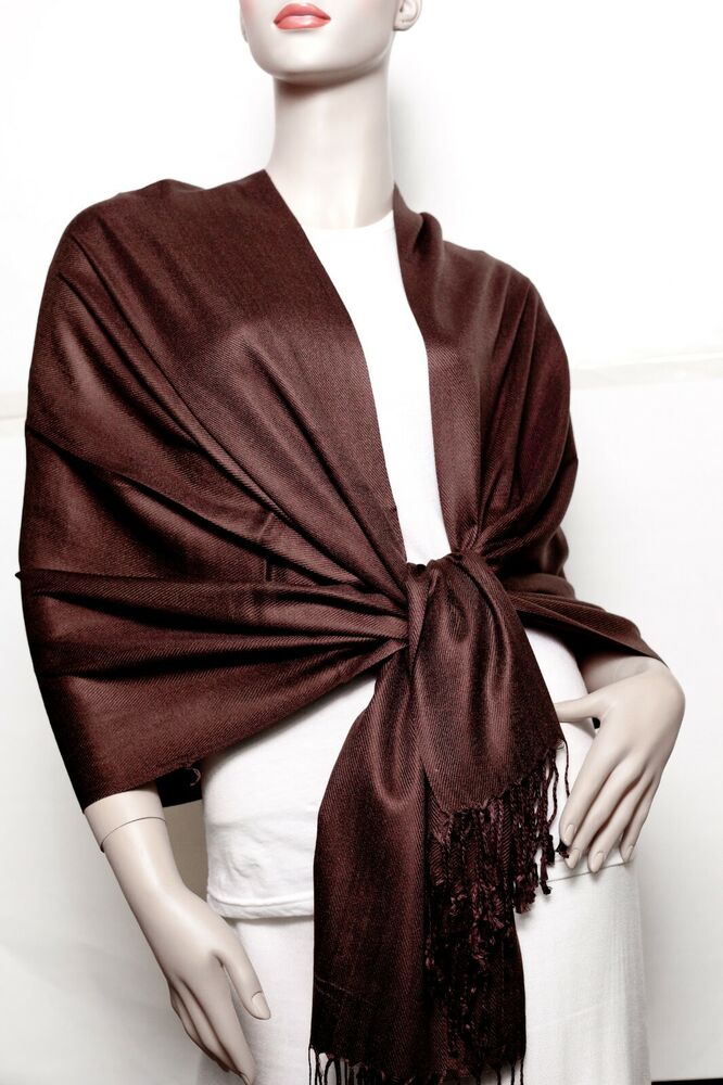 Soft Silky Solid Colors Pashmina Shawl / Wrap / scarves