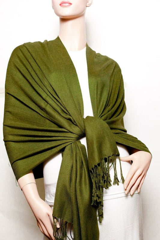 Soft Silky Solid Colors Pashmina Shawl