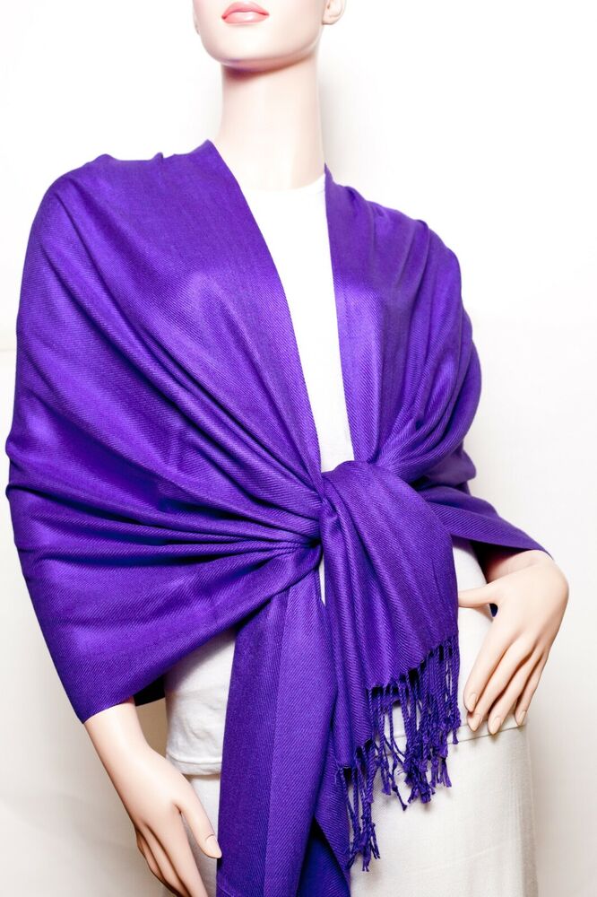 Soft Silky Solid Colors Pashmina Shawl