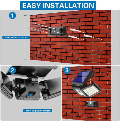 3 Head 6000LM Motion Sensor Lights