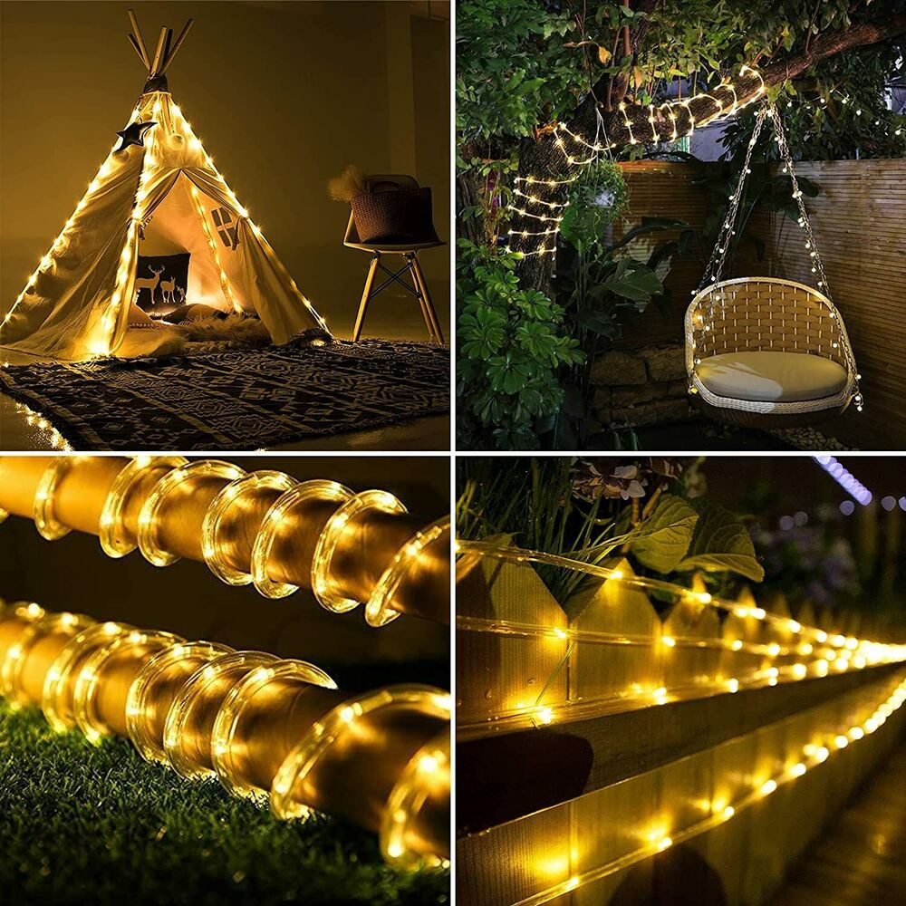 Solar String Lights Outdoor Rope Lights