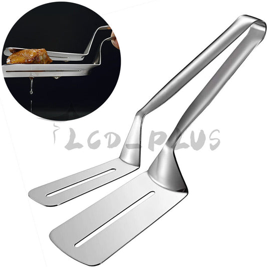 Stainless Steel Steak Clamp Food Bread Meat Clip Tongs