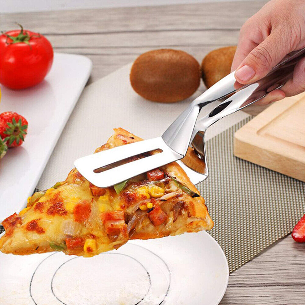 Stainless Steel Steak Clamp Food Bread Meat Clip Tongs