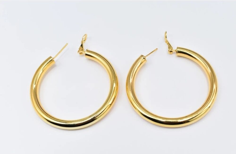 Sterling Silver Gold Hoop Earrings