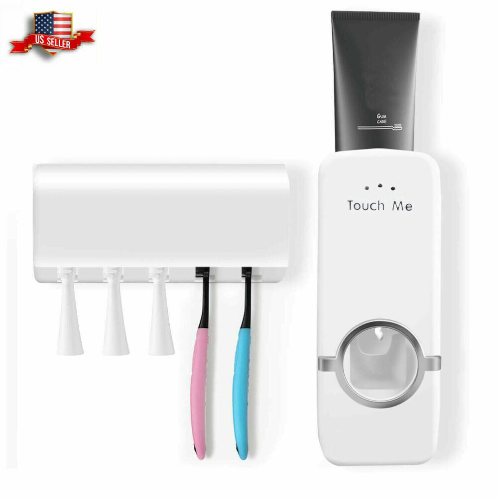 Toothpaste Dispenser + 5 Toothbrush Holder