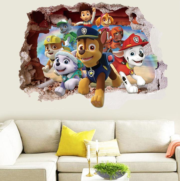 US 3D Wall Stickers Kids Cartoon