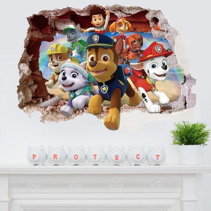 US 3D Wall Stickers Kids Cartoon