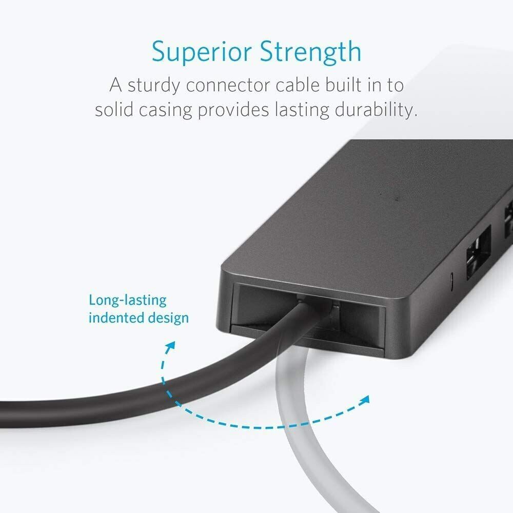 USB 3.0 Hub 4-Port Adapter Mac Laptop Desktop