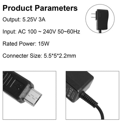 USB Adapter Charger 5.25V 3A for HP Google Chromebook 11 G1 G2 11-1101us 11-1102