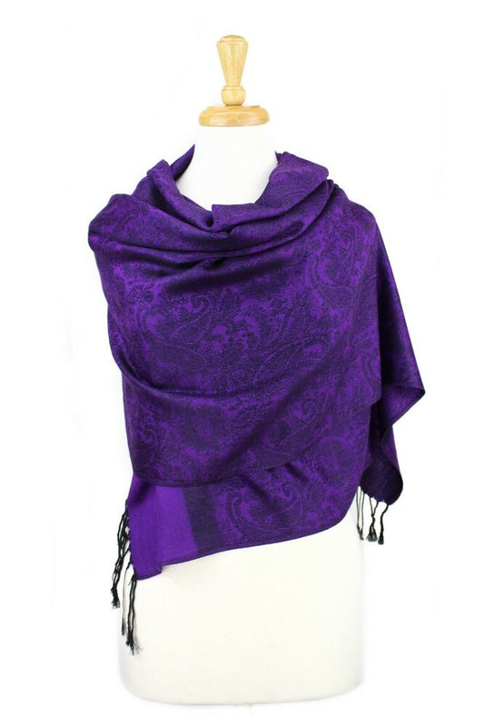 Pashmina Paisley Silky Scarf Shawl Wrap