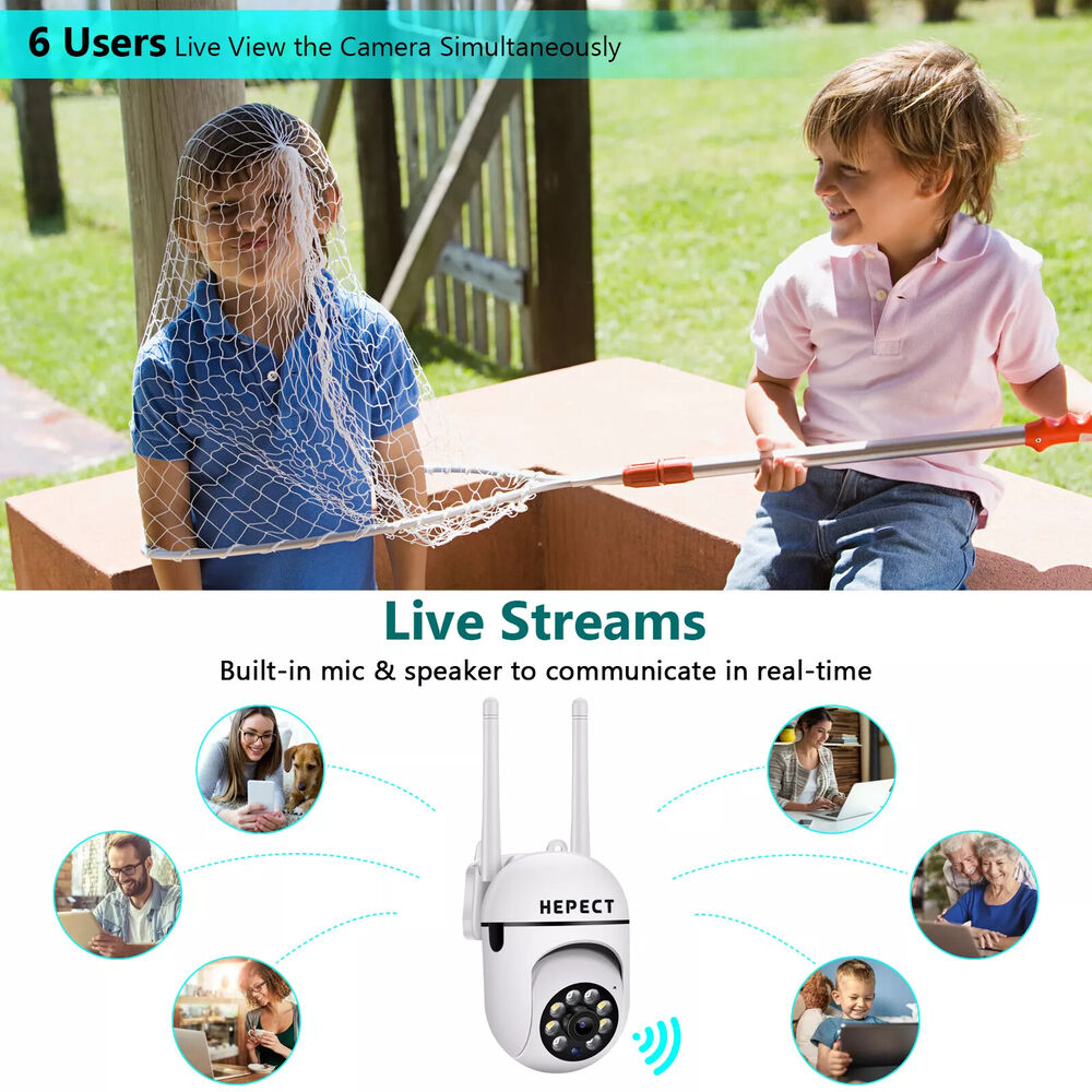 Wireless Outdoor Home Wifi Night Vision Cam 1080P HD