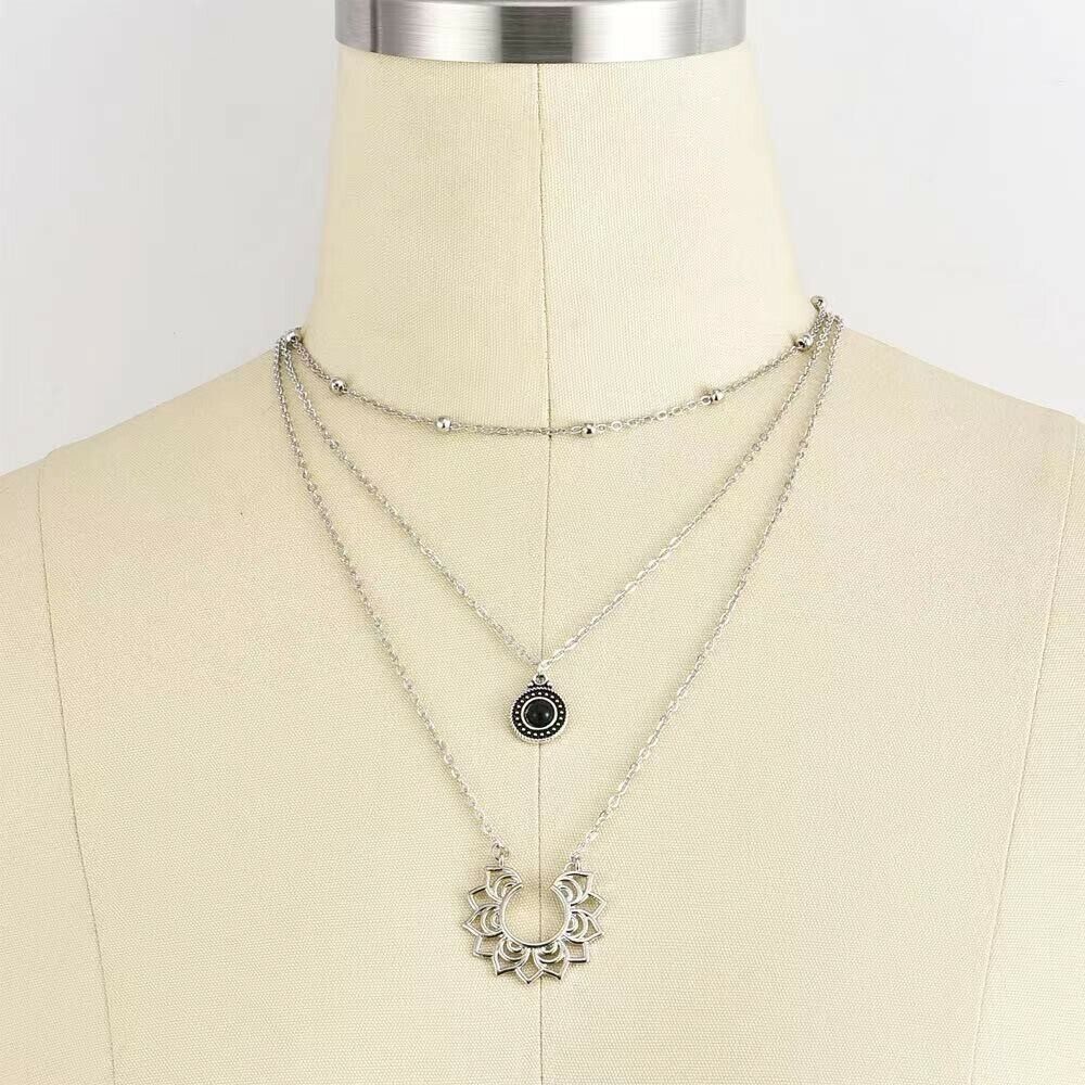 Boho Silver Chain Necklace