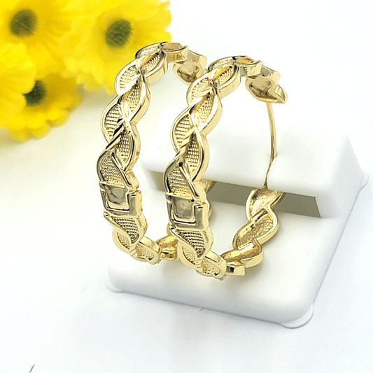 Diamond Cut Hoop Earrings