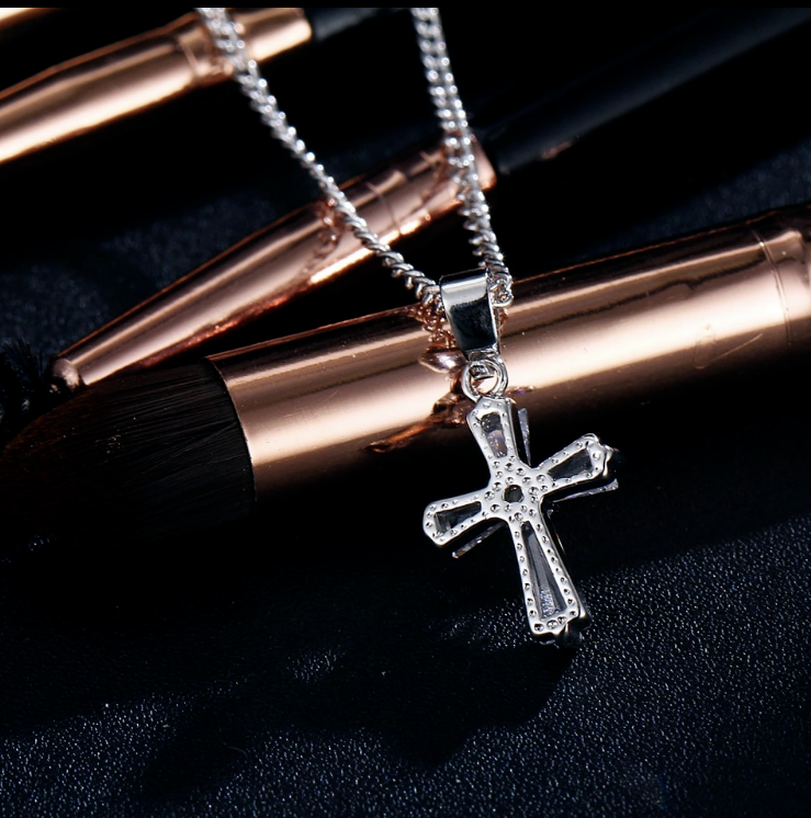 Crystal Cross Pendant Necklace