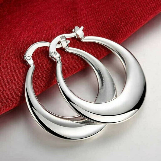 Stamped Sterling Silver Elegant Earrings