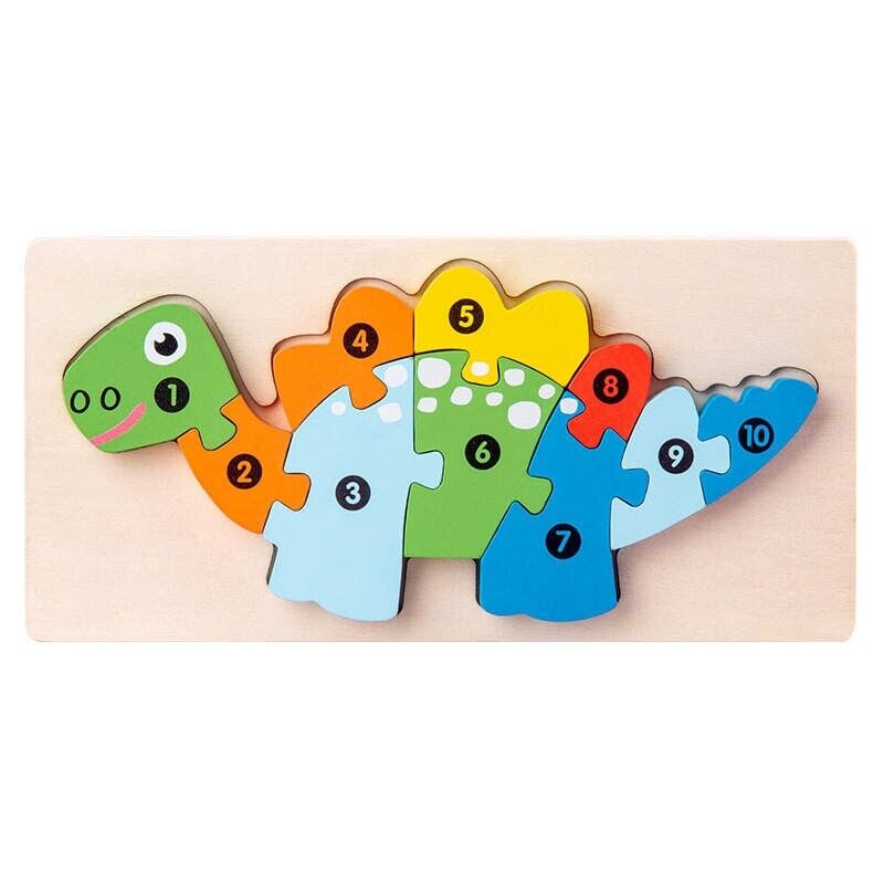 Wooden Puzzles Kids Animals Educational Toy