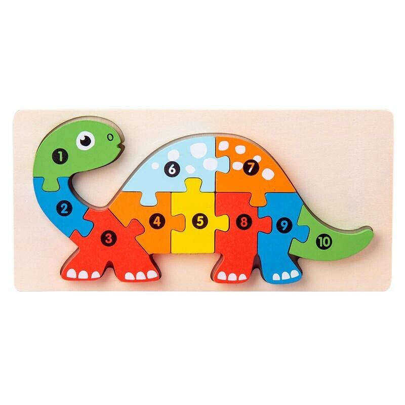 Wooden Puzzles Kids Animals Educational Toy