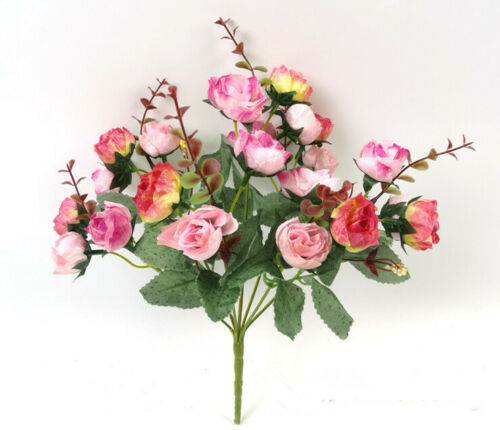 21Pcs Artificial Rose Flower Bouquet