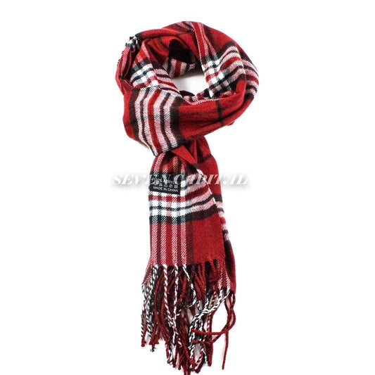 Solid Plaid Wool SCOTLAND Pashmina