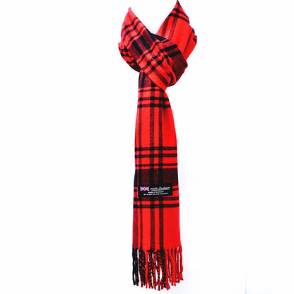 Winter Unisex 100% Cashmere Plaid Stripe Scarf