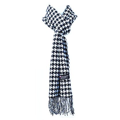 Winter Unisex 100% Cashmere Plaid Stripe Scarf