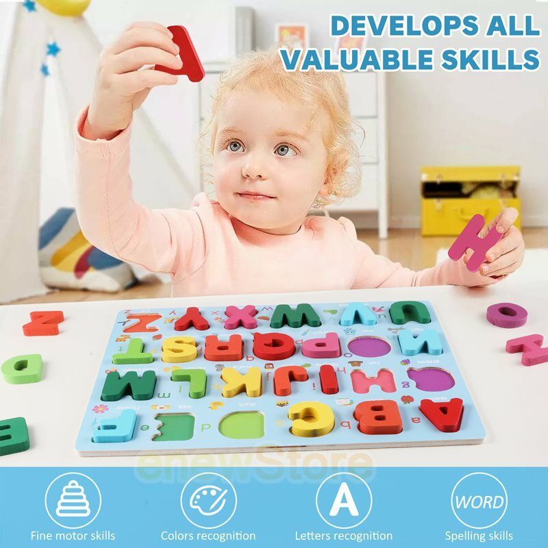 Wooden Alphabet Puzzles For Toddlers