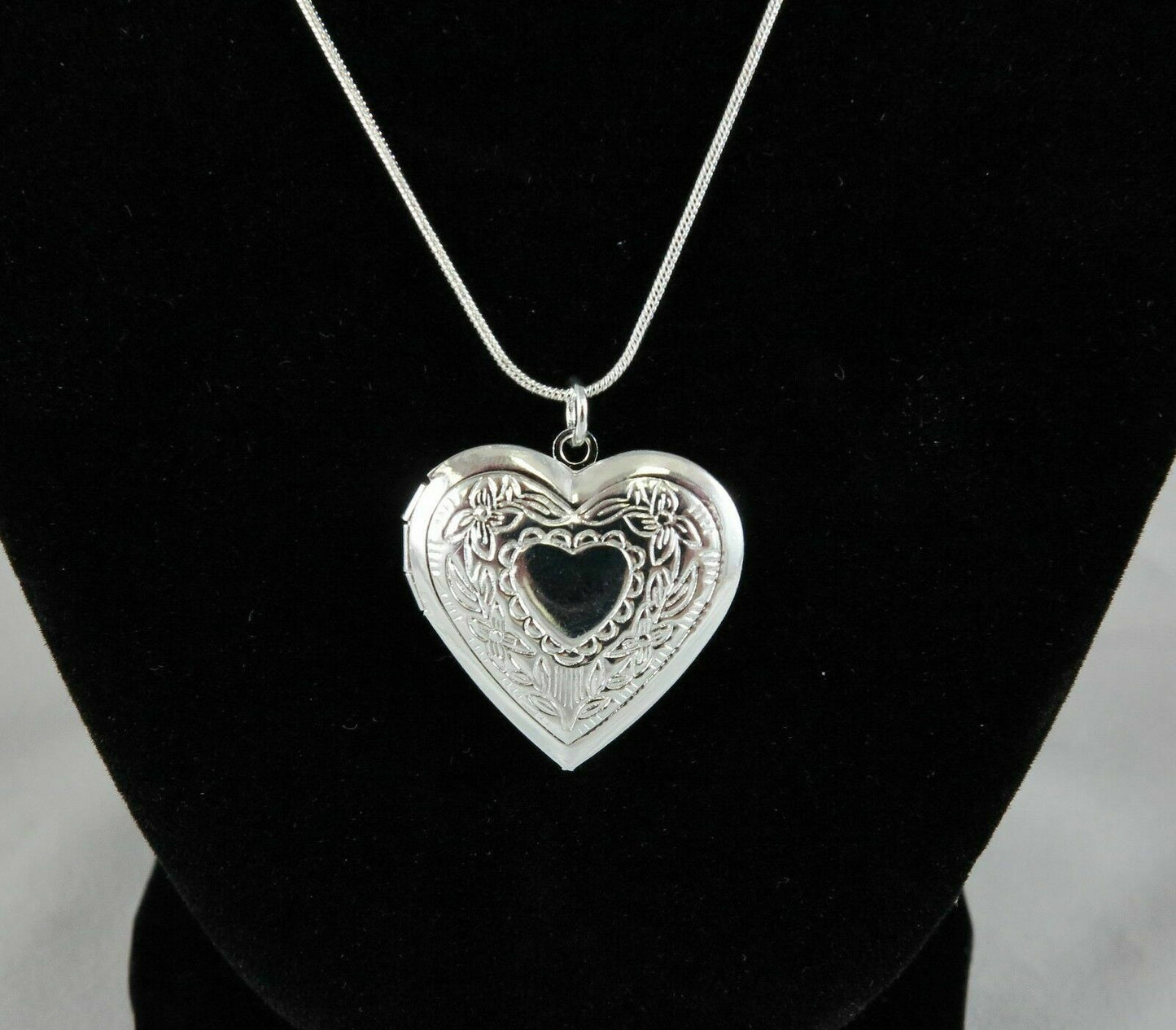 Heart Photo Locket Necklace