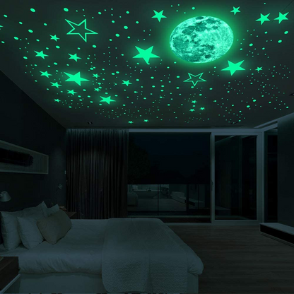 Luminous Stars & Moon Wall Stickers