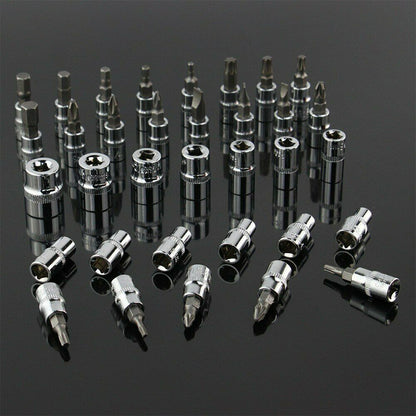 Auto Car Repairing 1/4 Ratchet Wrench Socket Tool Set-46 pcs