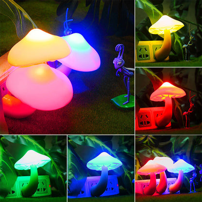 Colorful Mushroom LED Night Light Sensor