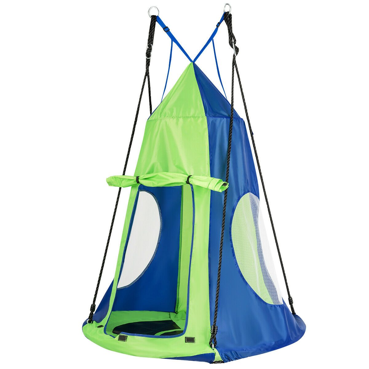 Kids Hanging Chair Swing Tent  Seat Green-40"