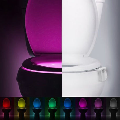 Bowl Bathroom Night LED 8 Color Lamp Sensor