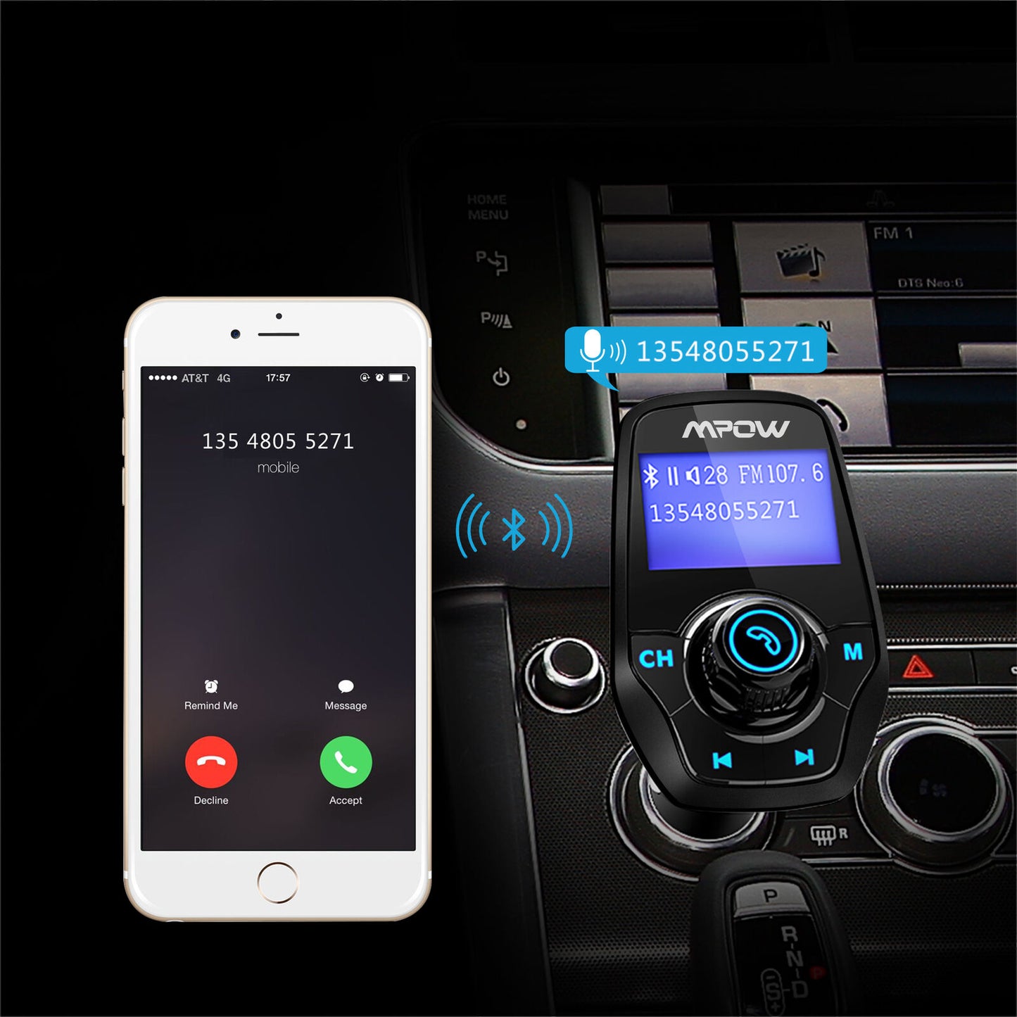 Wireless Bluetooth Car Charger MP3 Player