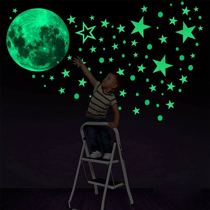 Luminous Stars & Moon Wall Stickers