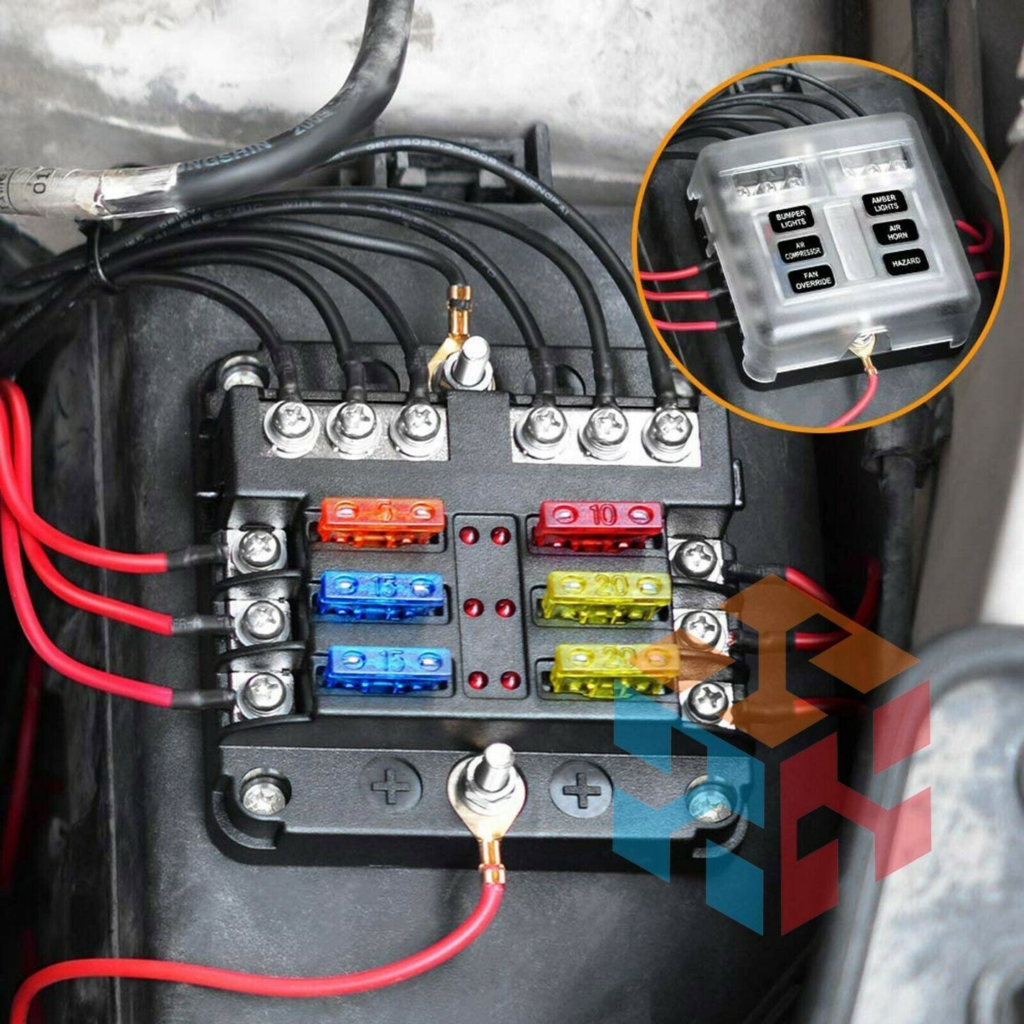 Fuse Box with LED Indicator