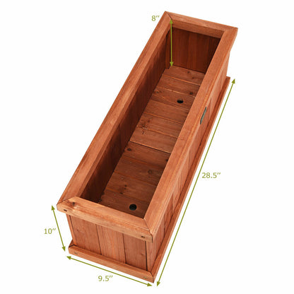 Wooden Flower Planter Box Rectangular-28 Inch